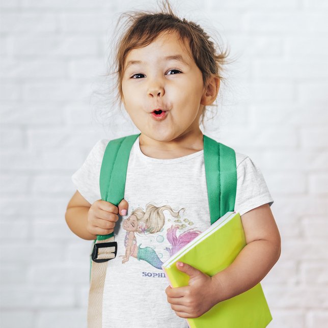 Mermaid Cute Pink Seahorse Star Fish  Baby T-Shirt (Creator Uploaded)