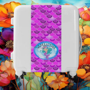Mermaid Cute Purple Luggage