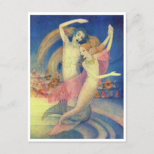 Mermaid Dance by Dorothy Lathrop Postcard