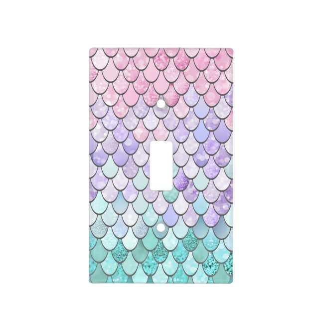 Mermaid Decor, Light Switch Cover, Pastel (Front)