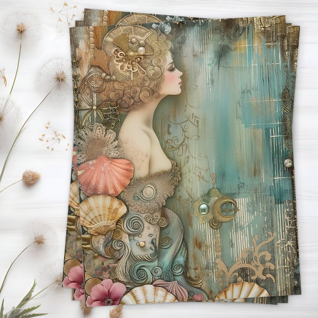 MERMAID DECOUPAGE TISSUE PAPER (MERMAID DECOUPAGE TISSUE PAPER)