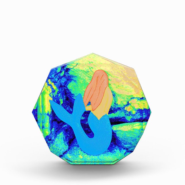 mermaid design acrylic award (Front)