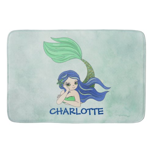 Mermaid Design Bath Mat