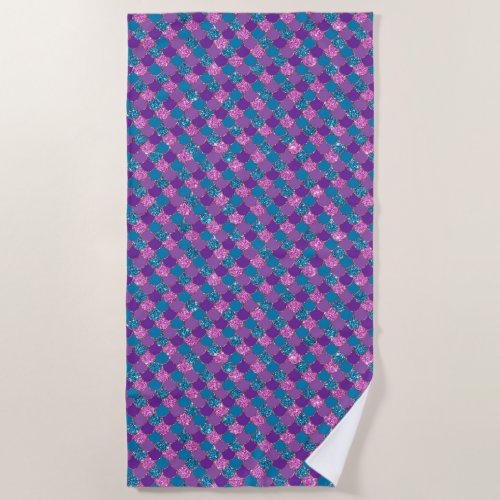 Mermaid Design Beach Towel