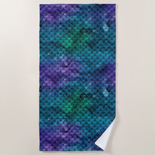 Mermaid Design Beach Towel