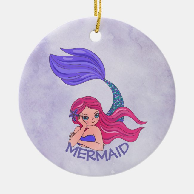 Mermaid Design Ceramic Ornament
