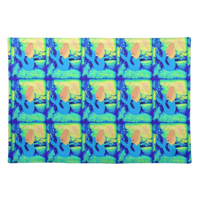 mermaid design cloth placemat (Front)