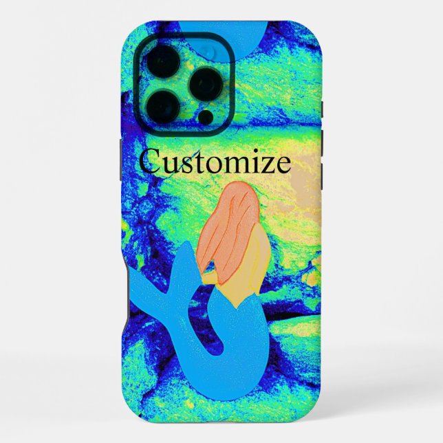 mermaid design iphone case (Back)
