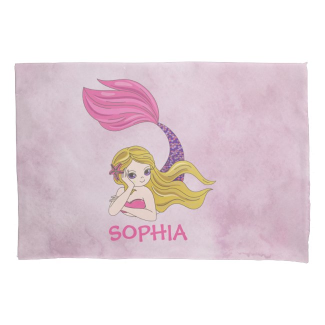 Mermaid Design Pillow Case