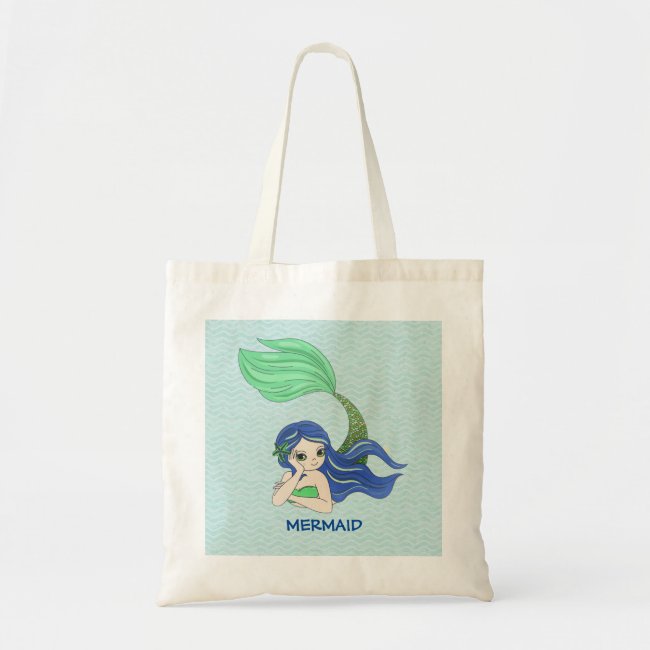 Mermaid Design Tote Bag