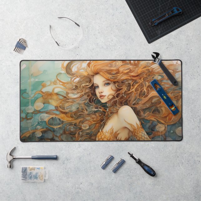 Mermaid Desk Mat, Mermaid Mouse Pad (Workstation)
