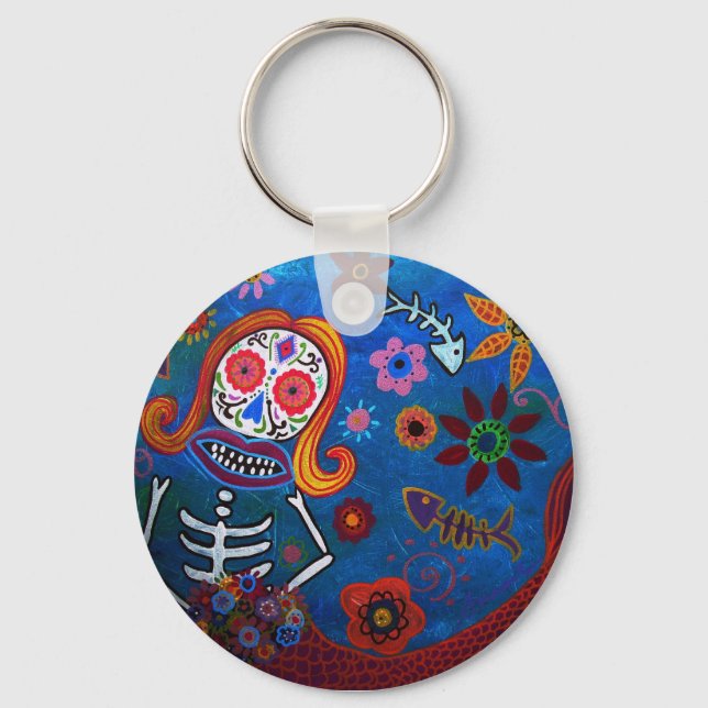 MERMAID   DIA DE LOS MUERTOS KEYCHAIN (Front)