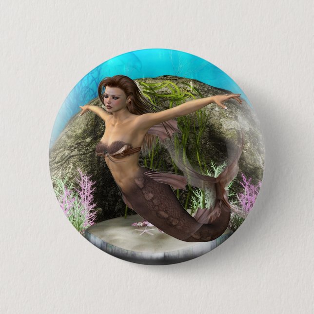 Mermaid Diva Button (Front)