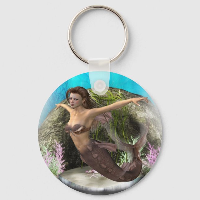 Mermaid Diva Keychain (Front)