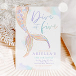 Mermaid Dive Into Five 5th Birthday Party  Invitation<br><div class="desc">Mermaid Dive Into Five 5th Birthday Party Invitation
All designs are © PIXEL PERFECTION PARTY LTD</div>