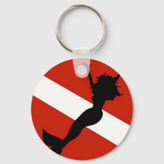 Mermaid Diver Flag Keychain