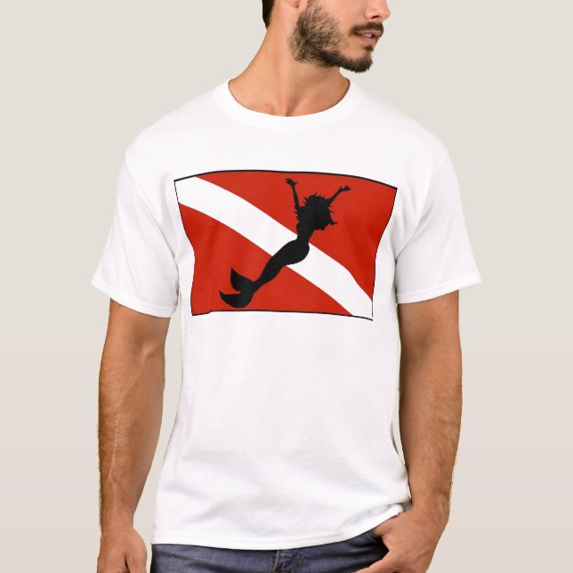 Mermaid Diver Flag T-Shirt (Front)