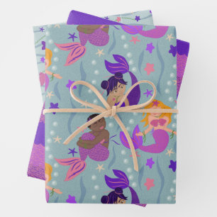 Mermaid Diversity wrapping paper