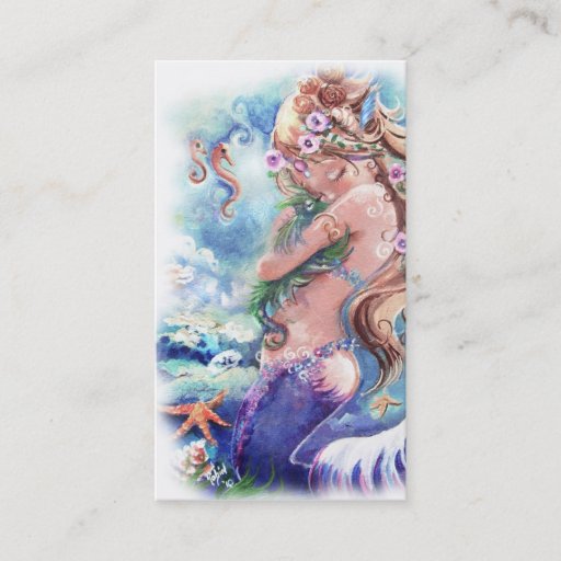 Customizable Mermaid &amp; Dragon Business Card