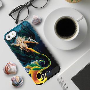 Mermaid Dragon Fantasy Blue Clear iPhone SE/5/5s Case