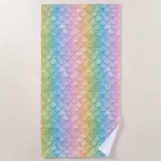Mermaid Dragon Scales Beach Towel