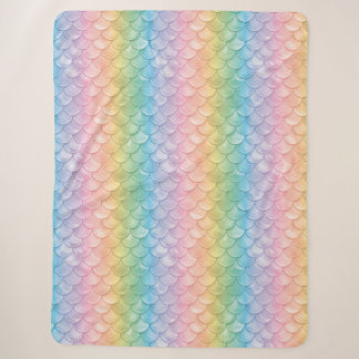 Mermaid Dragon Scales Sherpa Blanket