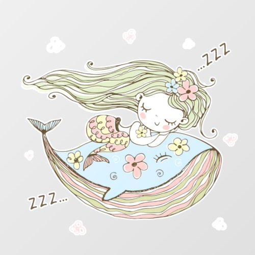 Mermaid Dreaming Wall Decal