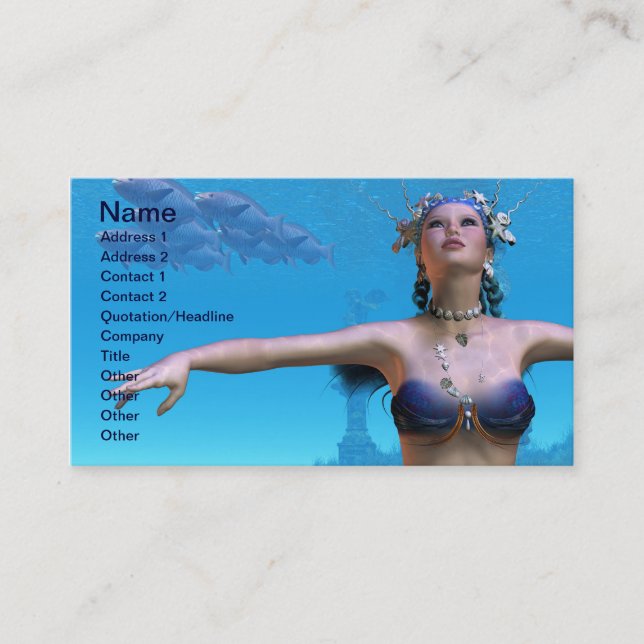Mermaid Dreams Business Card (Front)