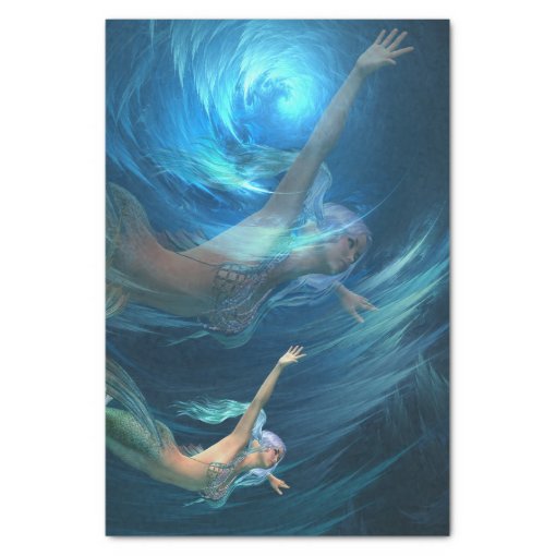 Mermaid Dreams Decoupage Tissue Paper | Zazzle