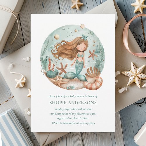 Mermaid Dreams Kids  Invitation