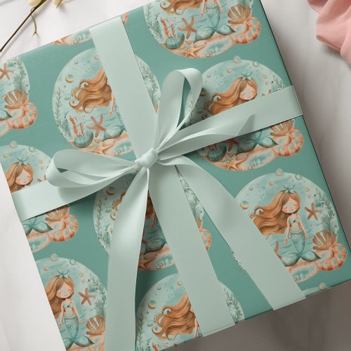 Mermaid Dreams Kids Wrapping Paper