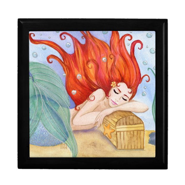 Mermaid Dreams Square Keepsake Box (Front)