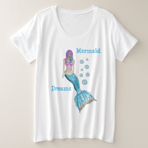 Mermaid Dreamz Plus Size T_Shirt