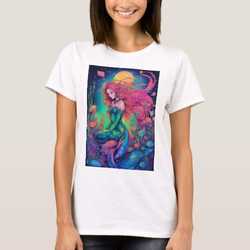 Mermaid Elegance Dive into Style with Our Enchan T_Shirt