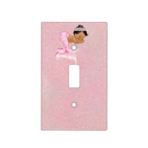 Mermaid Ethnic Baby Girl Pink Nursery Light Switch Cover