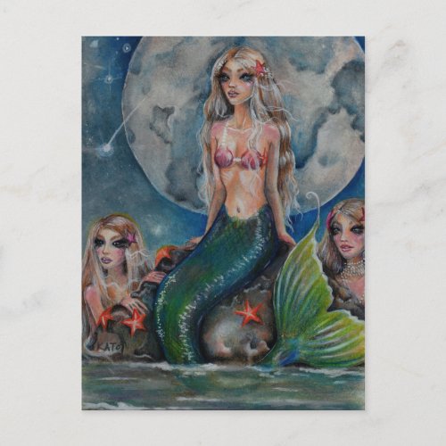 Mermaid Evening Postcard
