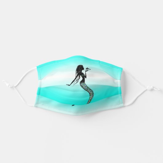 Mermaid Face Mask (Front, Unfolded)