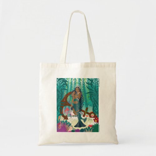 Mermaid Family brown skin and eyes Tote Bag