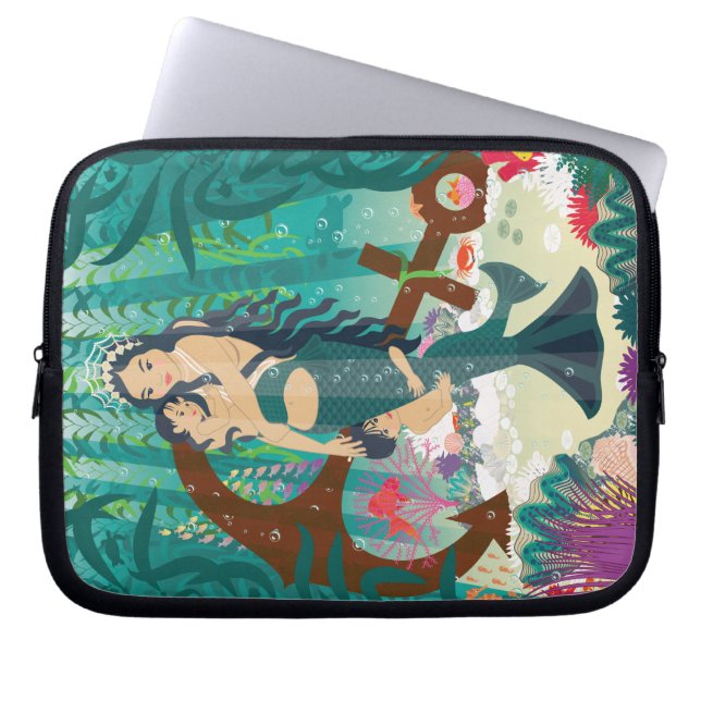 Mermaid Family Laptop Sleeve (Front)