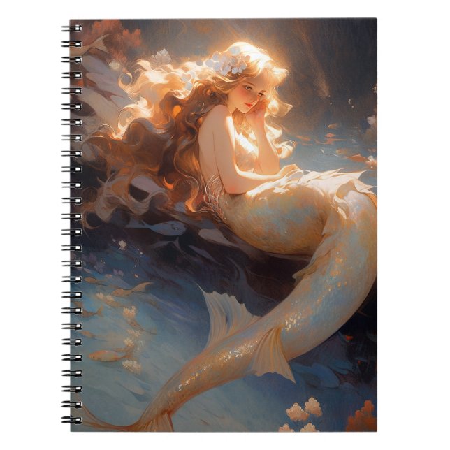 Mermaid Fantasy Art Notebook (Front)