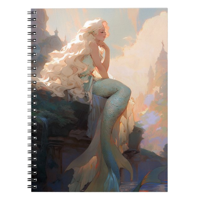 Mermaid Fantasy Art Notebook (Front)