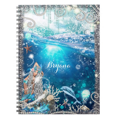 Mermaid Fantasy Blonde Enchanted Beach Fantasy Notebook