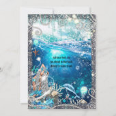 Mermaid Fantasy Blonde Enchanted Sea Sweet 16 Invitation (Back)