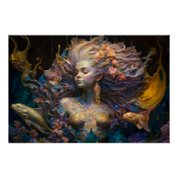 Mermaid Fantasy Dreams Poster