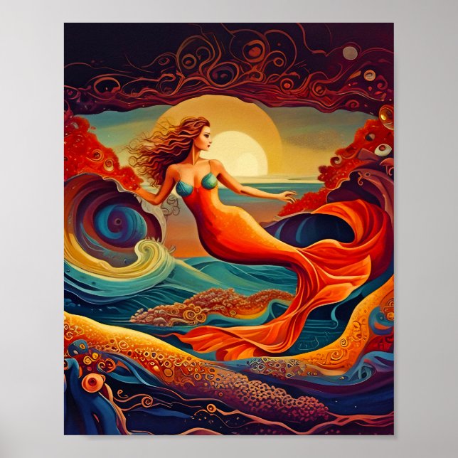 Mermaid Fantasy Print, Value Poster Paper (Matte) (Front)