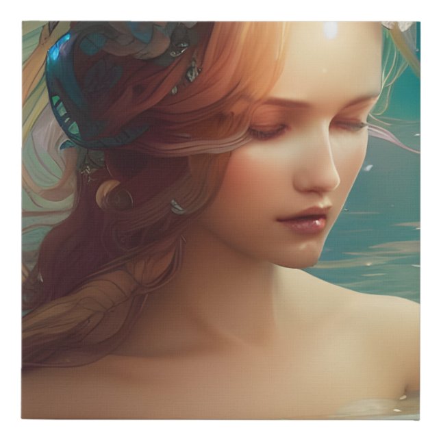 Mermaid  faux canvas print (Front)