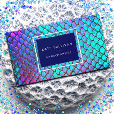 Mermaid Faux Iridescent Effect Business Card at Zazzle