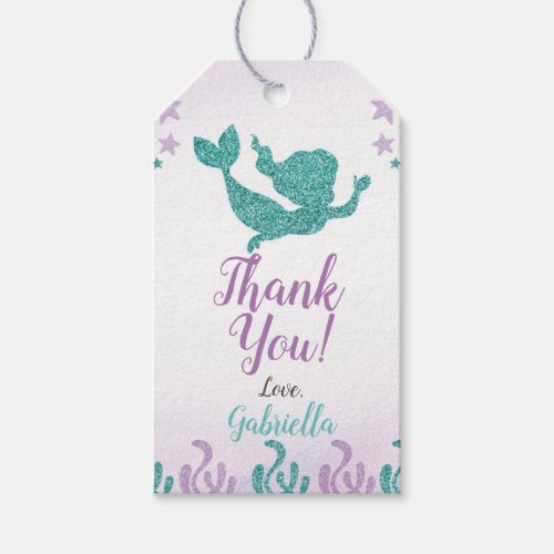 Mermaid Favor Tags Under the sea party Gift Tags
