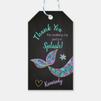 Mermaid, favor thank you tags, under the sea gift tags