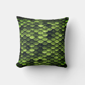 Mermaid Fish Dragon Lizard Creature Scales Throw Pillow